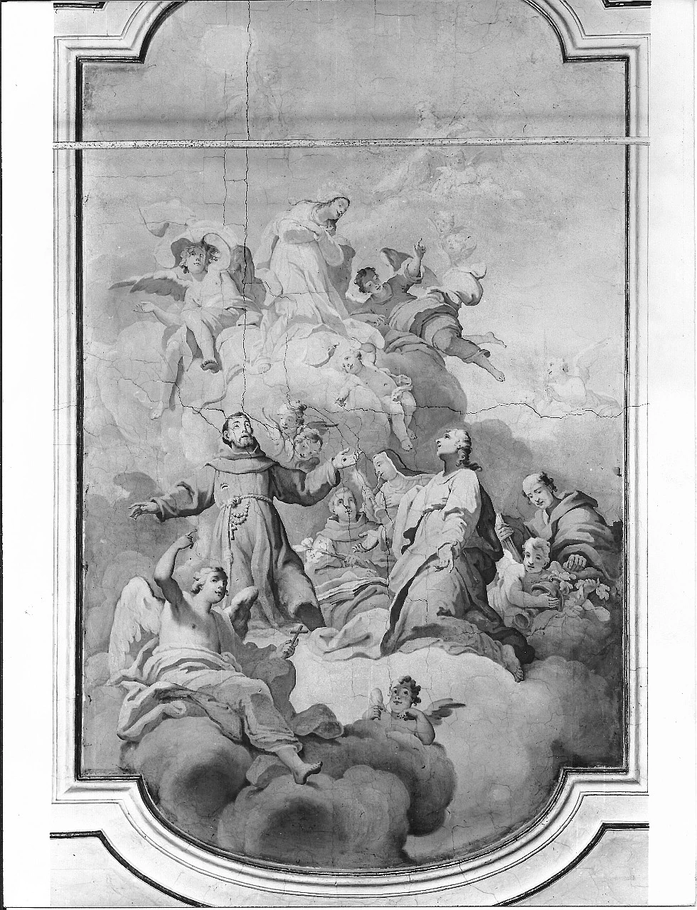 Assunzione della Madonna con San Francesco, Santa Chiara, Sant'Antonio da Padova e San Giovanni Evangelista - Incisa Valdarno, Firenze